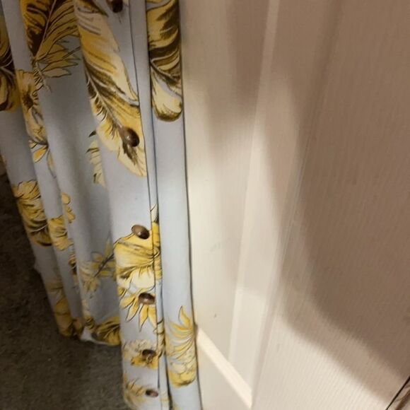 Mad For Love Blue with leaves Jumpsuit New - Picture 12 of 16